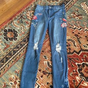 Embroidered Skinny Jeans